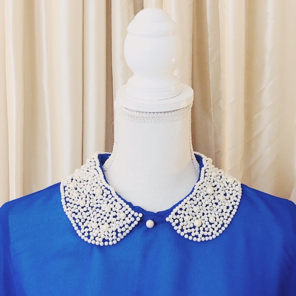 Vintage Pearl-Collar Blouse - Picture 2 of 4